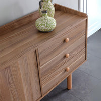 Madia Dolce con 2 ante, 3 cassetti e vani a giorno colore rovere miele