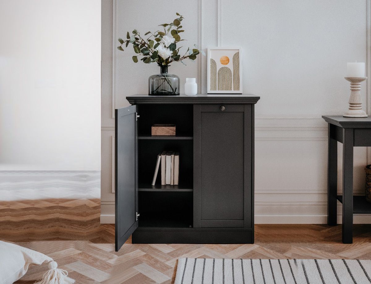 Credenza multiuso 2 ante in finitura Grigio antracite, ZFRVR2