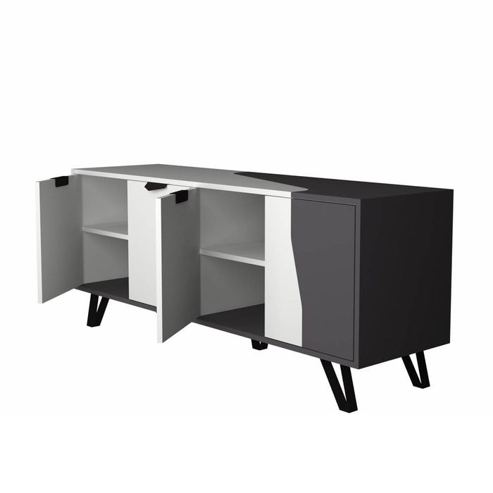 Madia Jasmine 4 ante 160x45x63H colore bianco ghisa