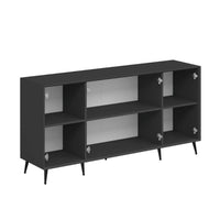 Madia Kale 4 ante antracite effetto cannettato 180x45x90H : Eleganza e Funzionalità