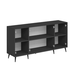 Madia Kale 4 ante antracite effetto cannettato 180x45x90H : Eleganza e Funzionalità