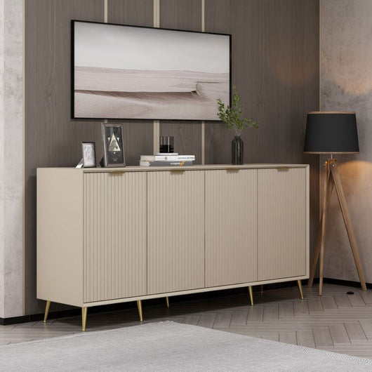 Madia Kale 4 ante cashmere effetto cannettato 180x45x90H : Eleganza e Funzionalità