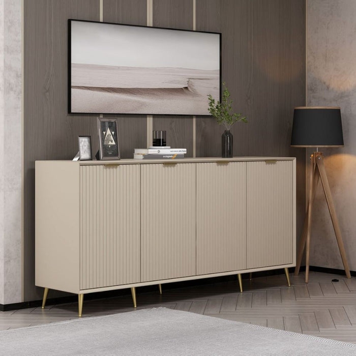 Madia Kale 4 ante cashmere effetto cannettato 180x45x90H : Eleganza e Funzionalità