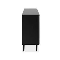 Madia KUTA51A nera 3 cassetti e 3 ante effetto rafia