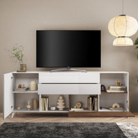 Madia Marion 240 cm. colore bianco ludico e mercure