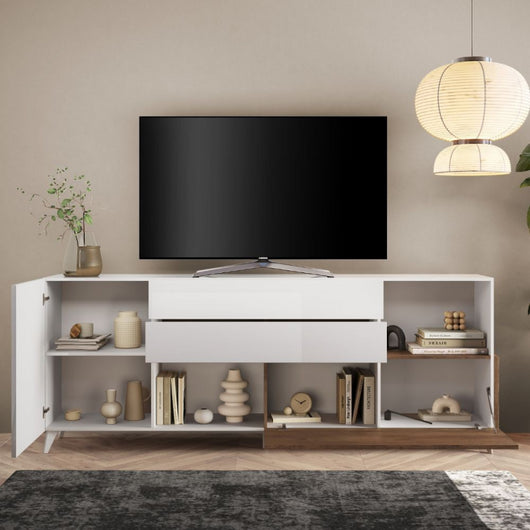 Madia Marion 240 cm. colore bianco ludico e mercure