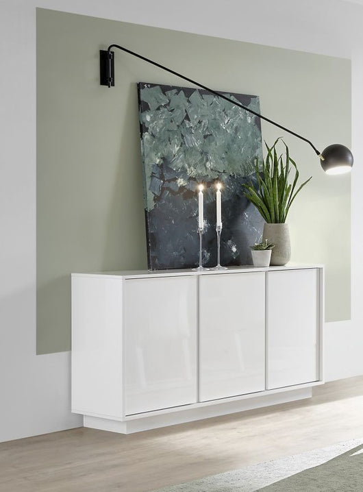 Madia moderna con 3 ante in finitura bianco lucido ZLCICEMAD3A