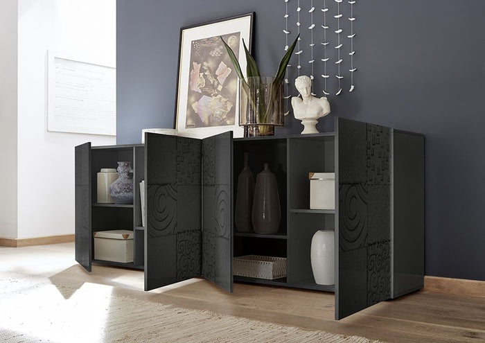 Madia 4 ante, grigio serigrafato ZLCMRMADGR2