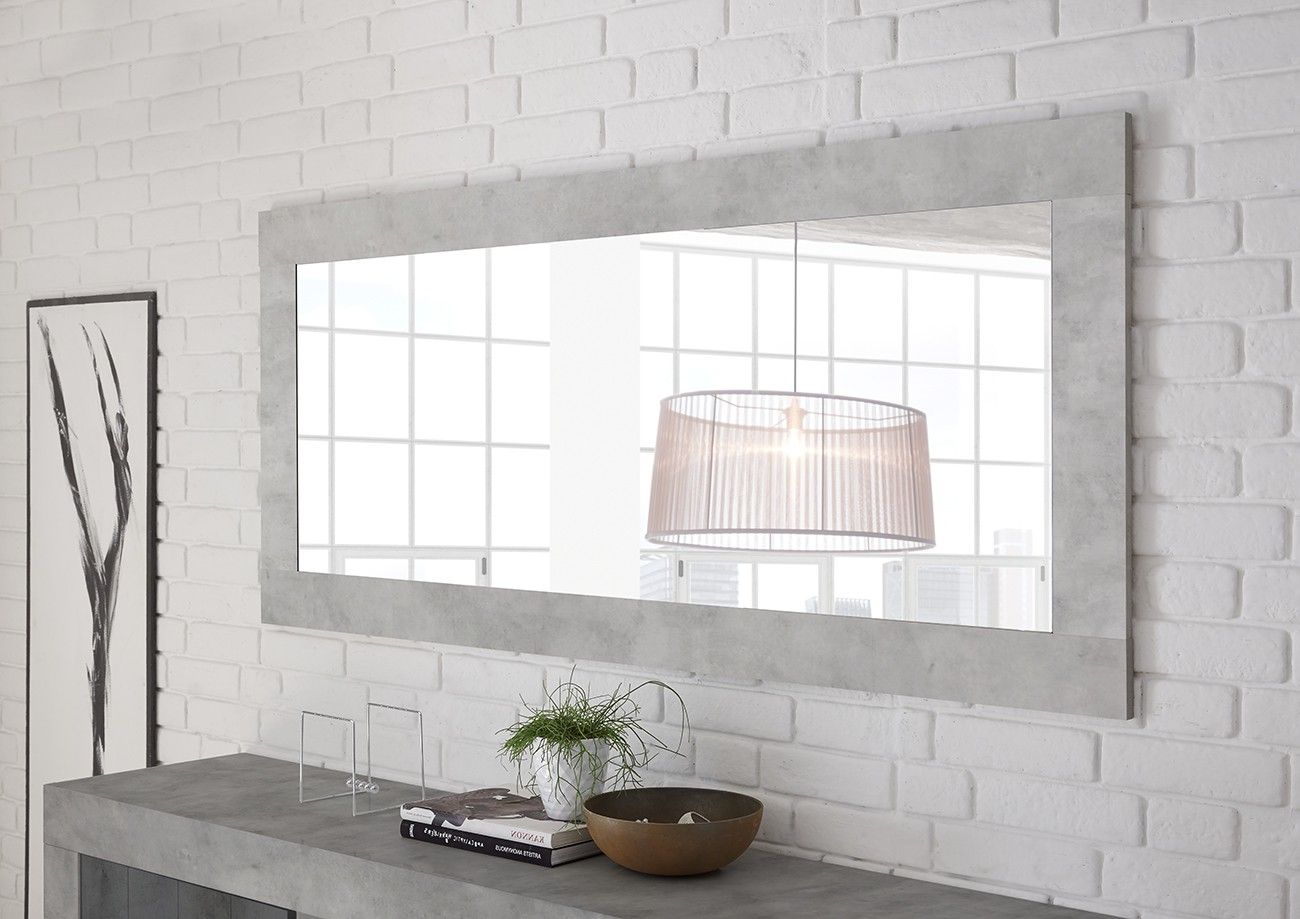 Credenza moderna Bianco Opaco e Beton, ZLCSKY-CBBE