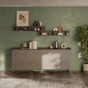 Madia Polan 4 ante colore bronzo e mercure