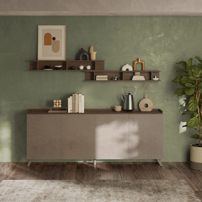 Madia Polan 4 ante colore bronzo e mercure