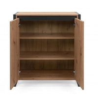 Madia industry 2 ante, finitura Rovere Nodato e struttura in Antracite, ZFRMADEV1