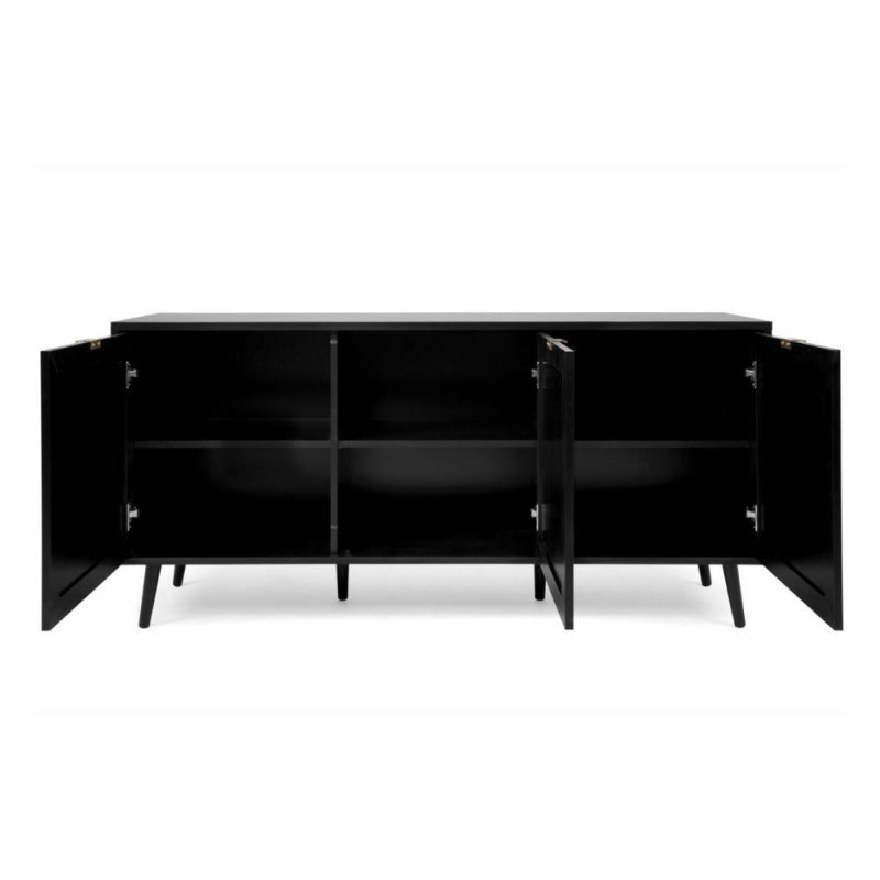 Madia Vienna51A 3 ante nera con frontali effetto vimini