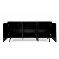 Madia Vienna51A 3 ante nera con frontali effetto vimini