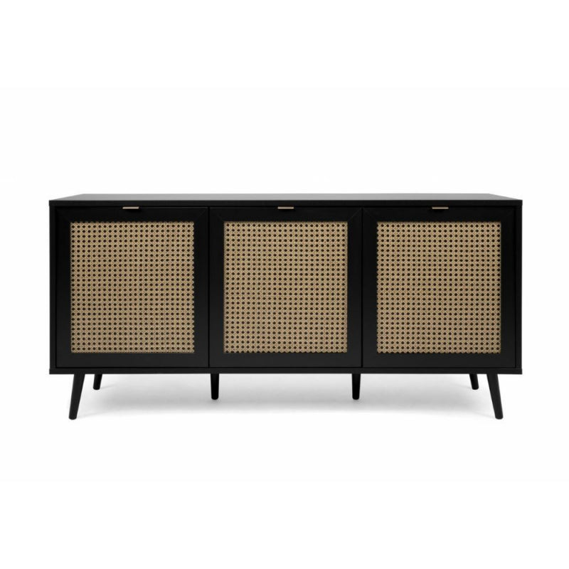 Madia Vienna51A 3 ante nera con frontali effetto vimini