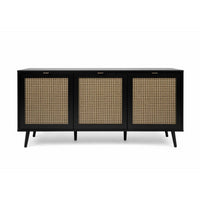 Madia Vienna51A 3 ante nera con frontali effetto vimini