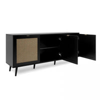 Madia Vienna51A 3 ante nera con frontali effetto vimini