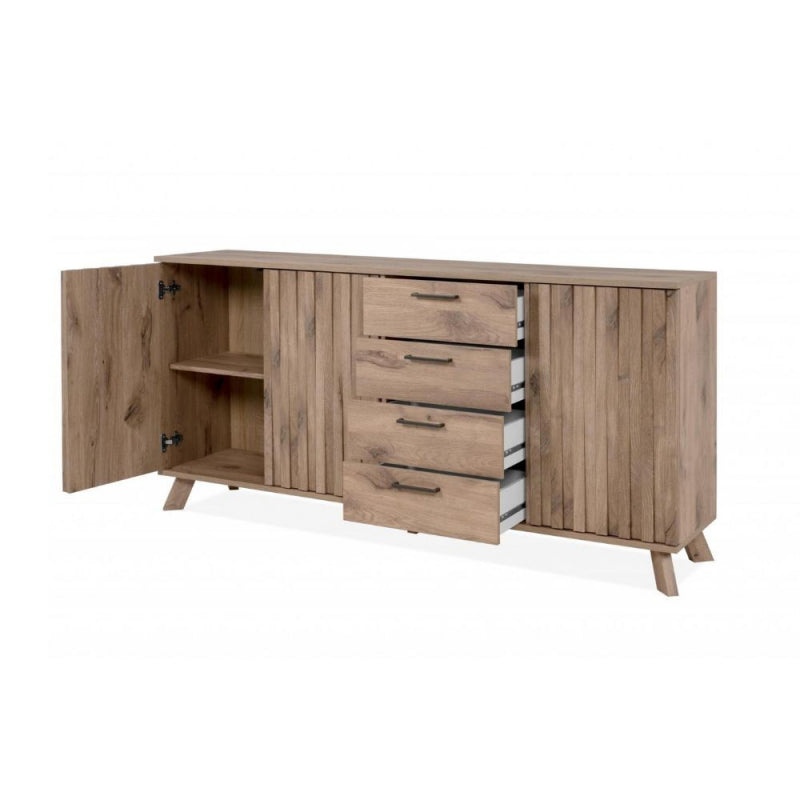 Madia Wellington51A 3 ante e 4 cassetti rovere