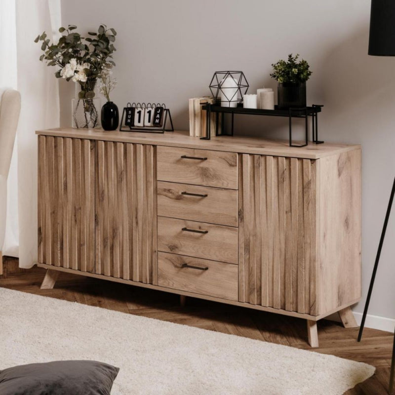 Madia Wellington51A 3 ante e 4 cassetti rovere