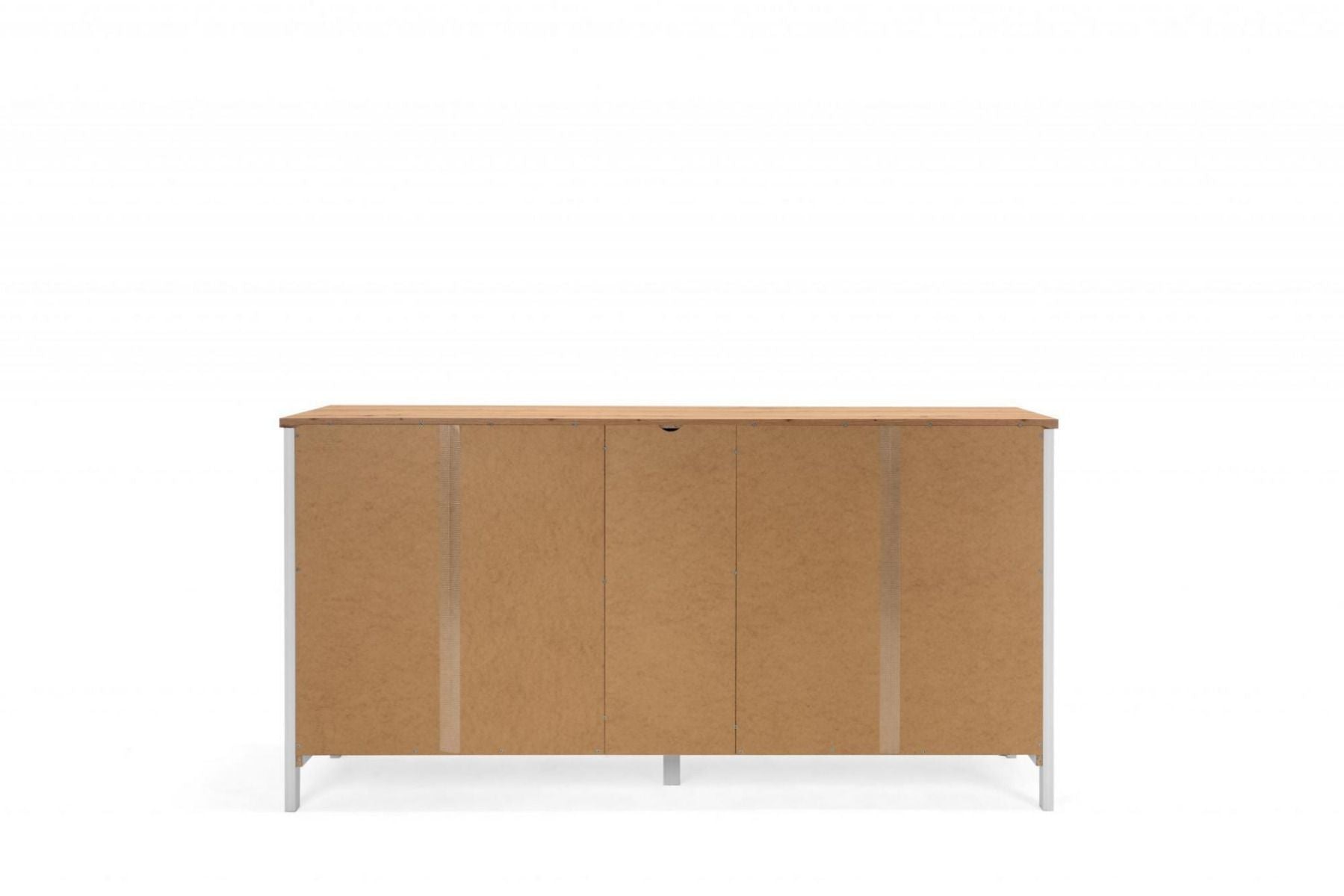 Madia credenza 4 ante, 3 cassetti,  bianco opaco e Quercia ZFRMC4A3CBOQA