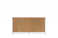 Madia credenza 4 ante, 3 cassetti,  bianco opaco e Quercia ZFRMC4A3CBOQA