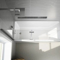 Parete sopravasca a libro 120 cm vetro trasparente | Magnolia