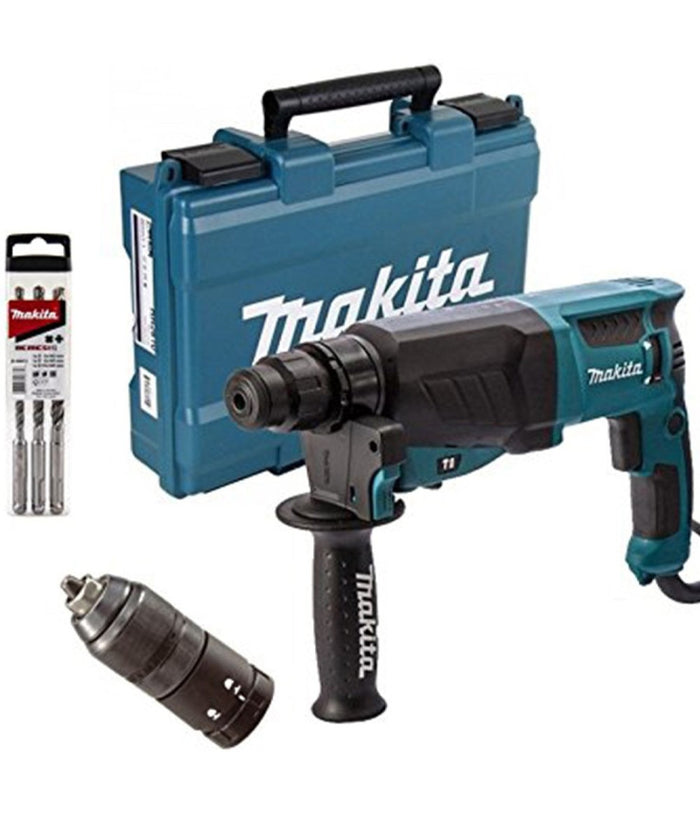 Makita Tassellatore Elettrico Hr 2630t Con Mandrino Autoserrante 26mm 800w Sds         