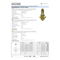 Malgorani 1 pn 40 riduttore di pressione per acqua e aria - senza bocchettoni