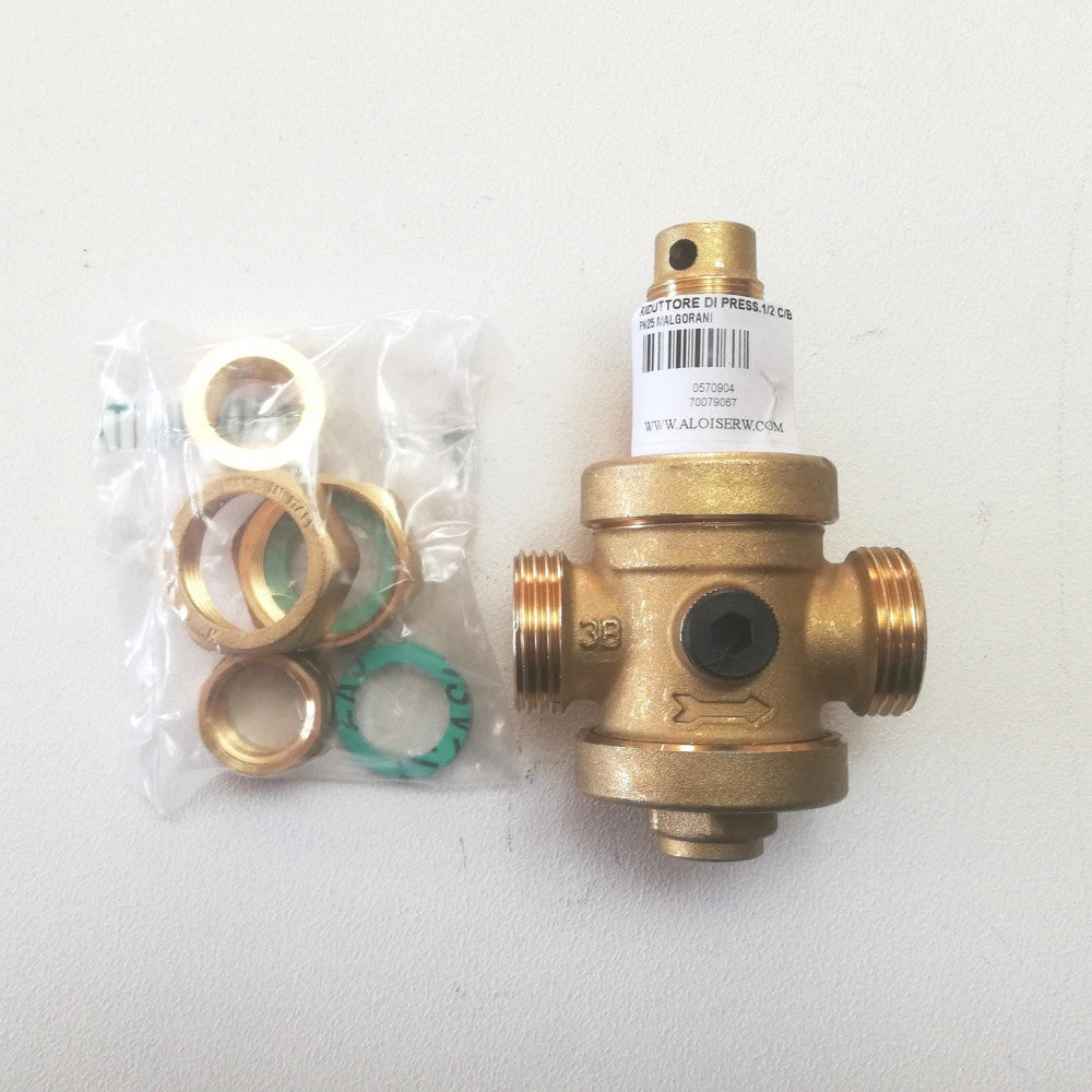 Malgorani 1/2 pn 25 riduttore di pressione per acqua e aria - con bocchettoni