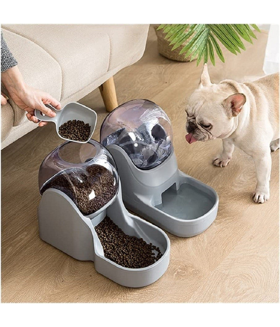 Trade Shop - Mangiatoia Automatica Animali Ciotola Gatto Acqua Alimentazione Distributore 3.8l -