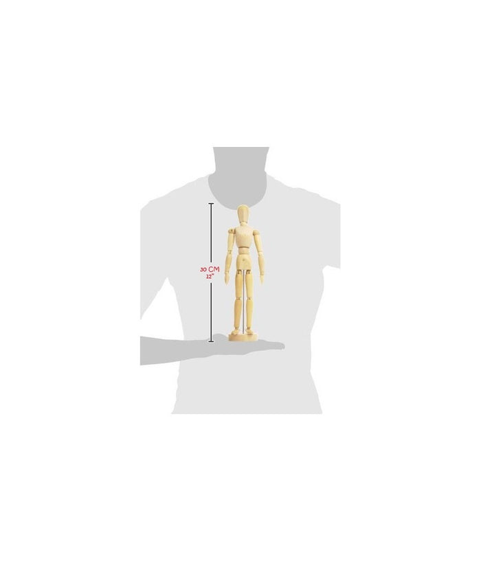 Manichino 30 Cm Snodabile Uomo Male In Legno Belle Arti Mobili Per Disegno Allestimento Bozzetti         