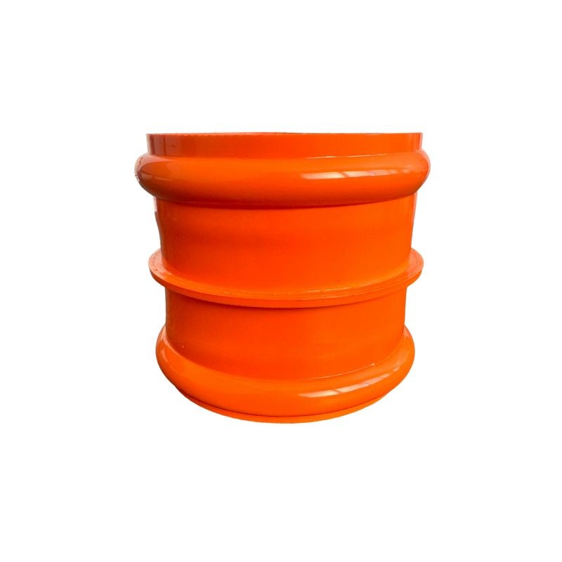 Manicotto Femmina-Femmina in PVC (colore Arancio) con Guarnizione : Diametro - 100