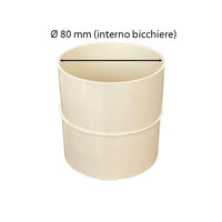 Manicotto femmina-femmina in pvc : Colore - Avorio, Diametro - 80