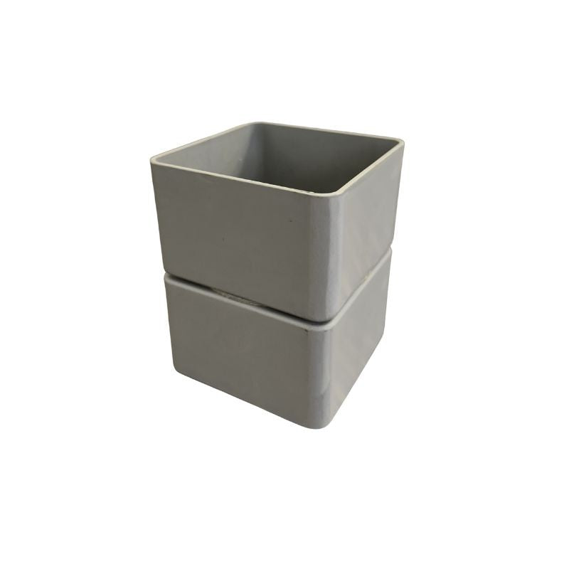 Manicotto quadro femmina - femmina : Colore - Grigio, Diametro - 100x100