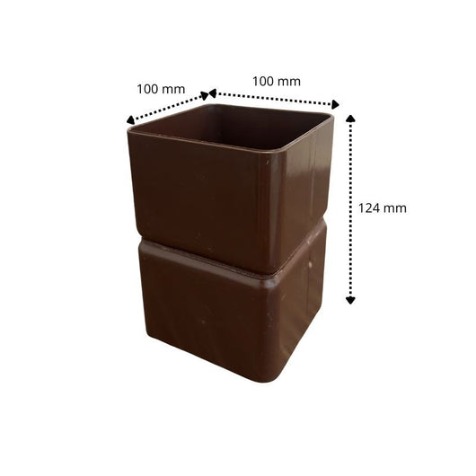 Manicotto quadro femmina - femmina : Colore - Marrone, Diametro - 100x100