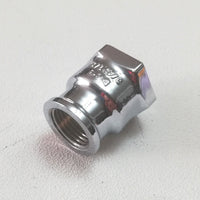 Manicotto ridotto da 1/2''x 3/8'' in ottone cromato ff