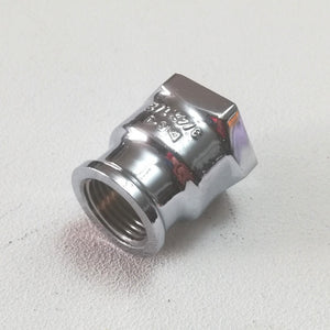 Manicotto ridotto da 1/2''x 3/8'' in ottone cromato ff