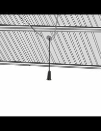 Maniglia singola a corda per porta basculante per garage, nera - THIRARD