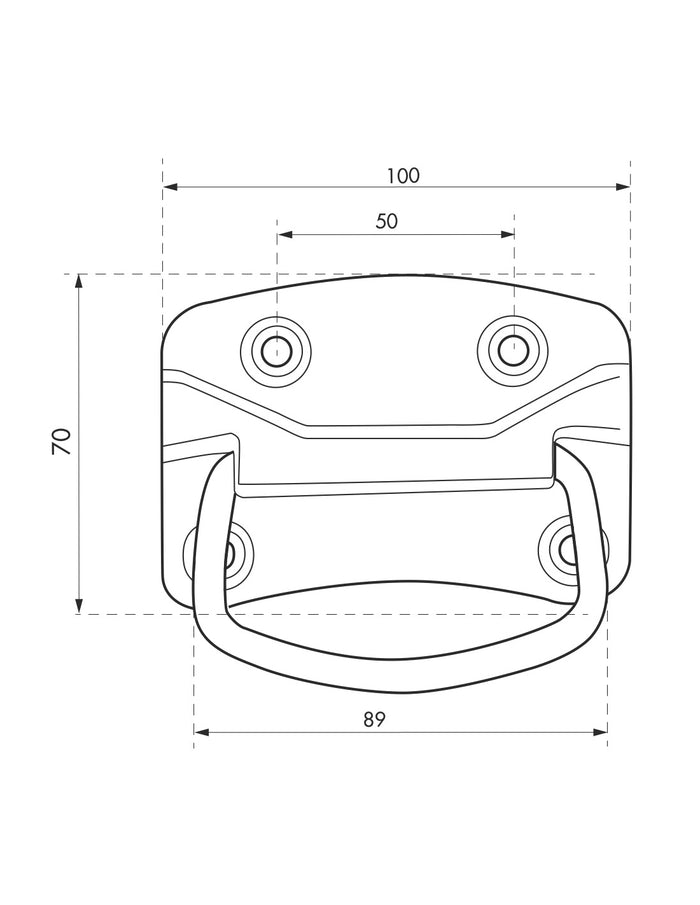 Maniglia per baule, acciaio, zincato - THIRARD