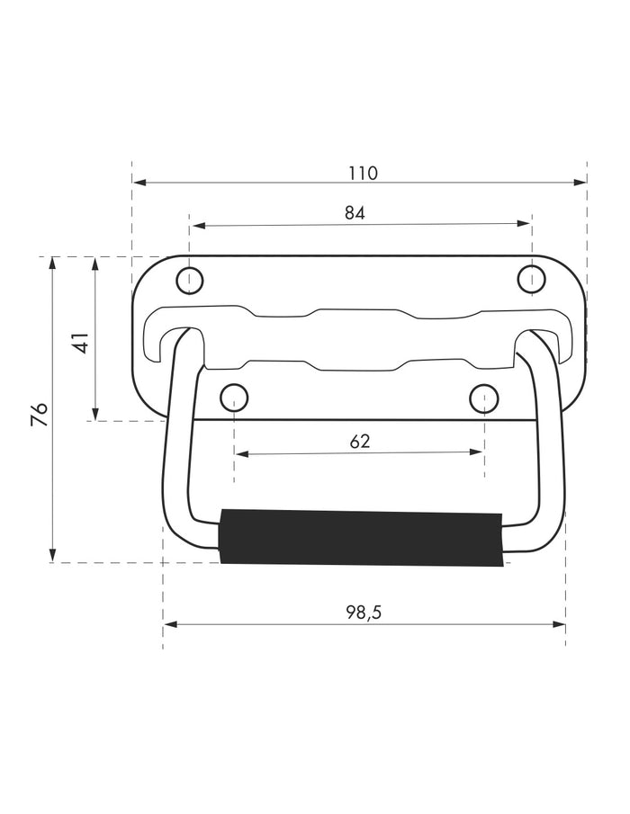 Maniglia per baule con molla di ritorno, acciaio, zincato - THIRARD