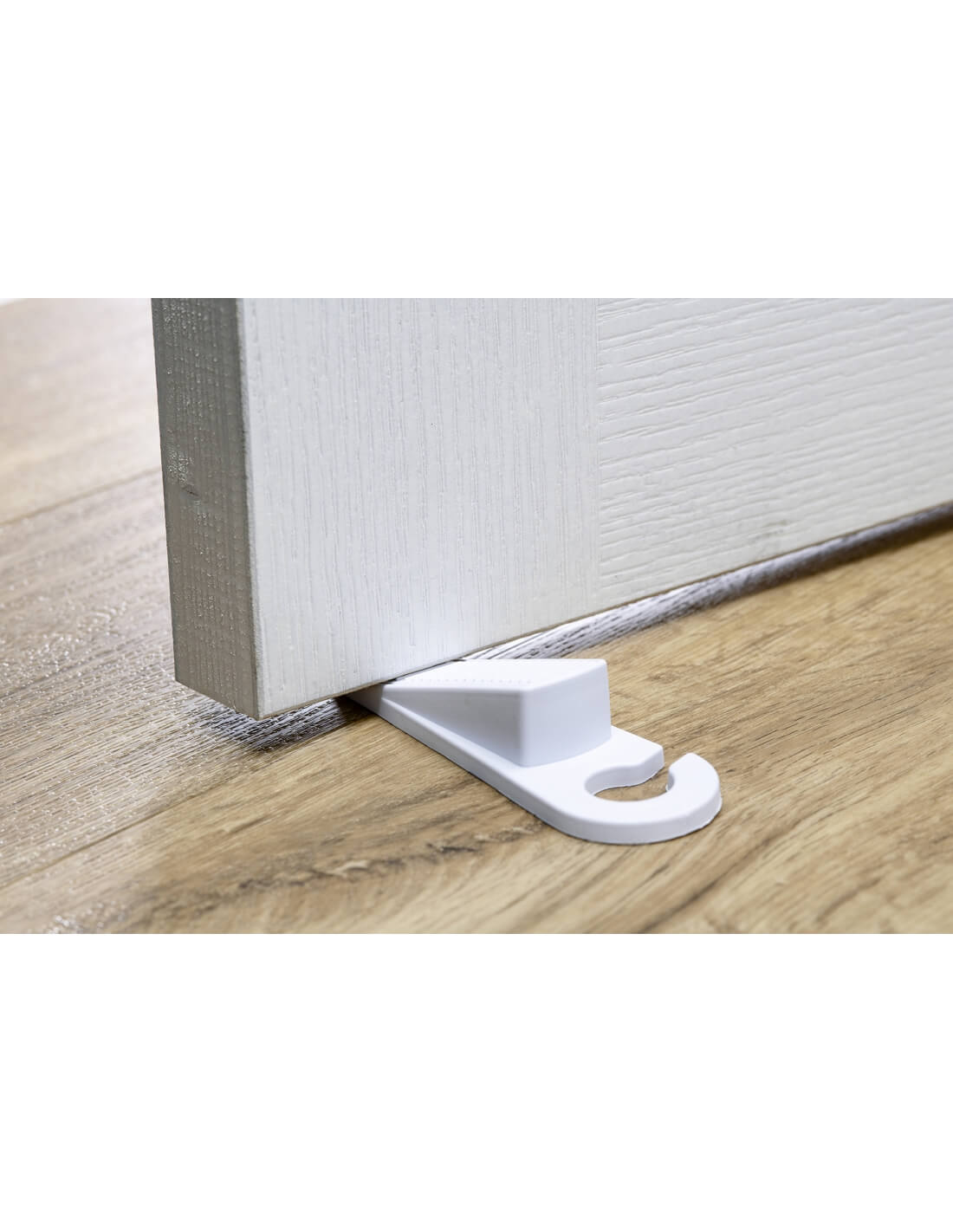 2 Fermaporta in pvc, con gancio per maniglia, bianco - THIRARD