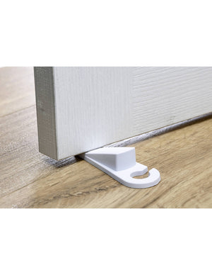 2 Fermaporta in pvc, con gancio per maniglia, bianco - THIRARD