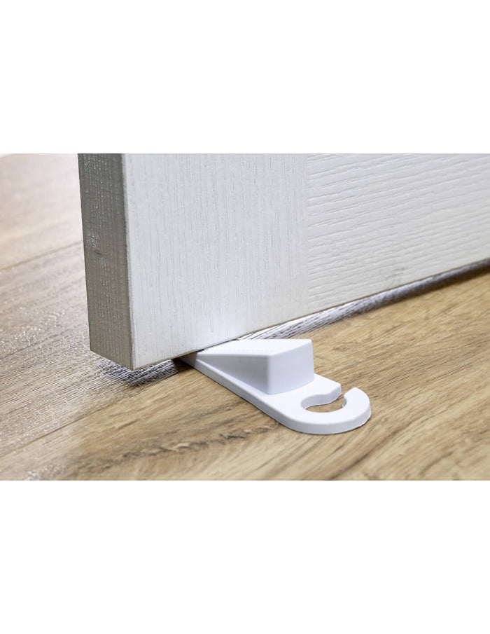 2 Fermaporta in pvc, con gancio per maniglia, bianco - THIRARD