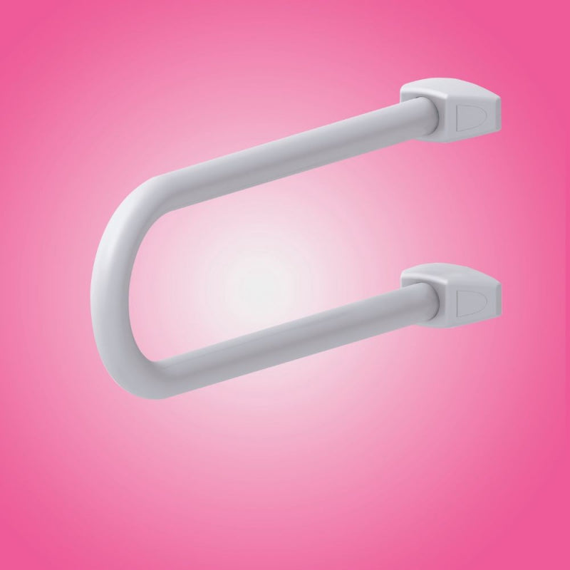 Maniglia di sicurezza fissa per disabili in alluminio colore bianco