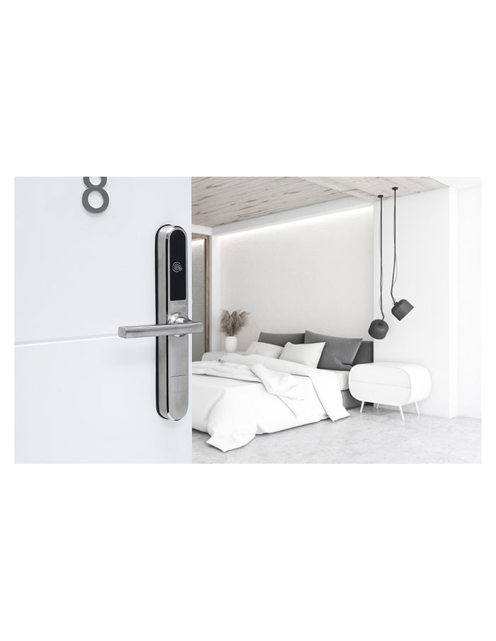 Maniglia elettronica per Hotel, smart lock Room - Finitura Argento - INTELOCK
