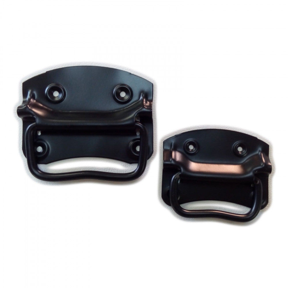 Maniglia in acciaio verniciata nera per baule, scegli se  110mm