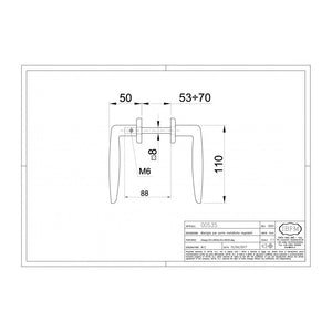 Maniglia per cancello colore nero con grano