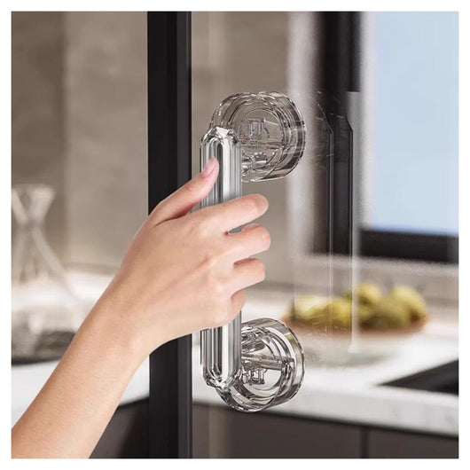 Trade Shop - Maniglia Per Porta Finestre A Ventosa Diamantata Resistente Impermeabile Rimovibile         