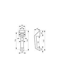 Maniglia singola per porta di garage, grigio - THIRARD