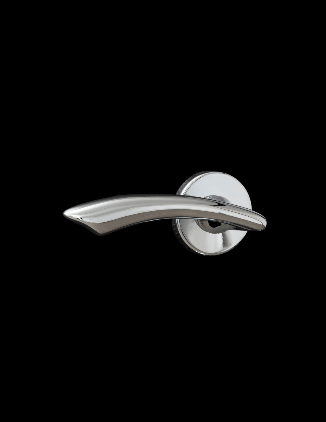 Maniglia di design Maxima, per porta, su rosetta tonda, cromo lucido - FROSIO BORTOLO